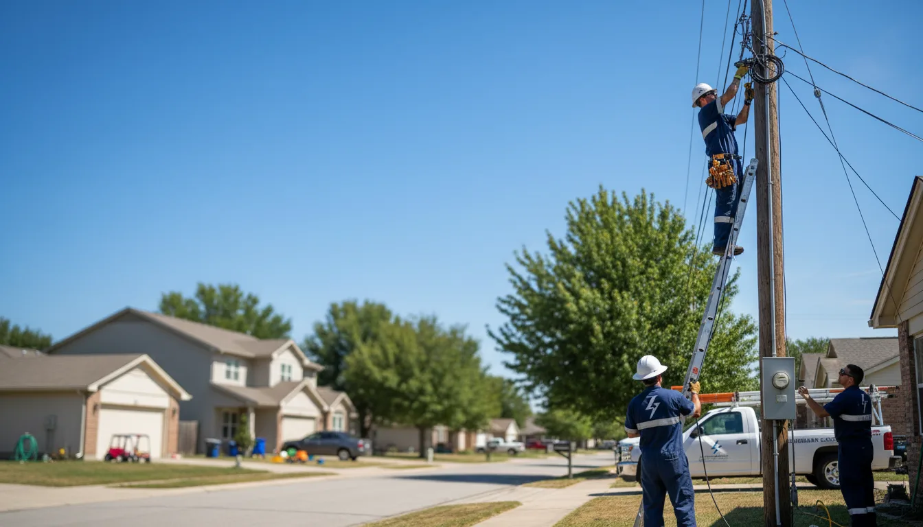 Residential electrician providing installation services in Strafford, MO
